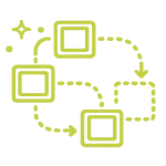 Icon für koordinierte digitale Gesundheitsprojekte